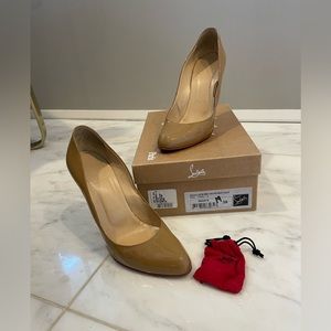Christian Louboutin Decollete 868 100 patent camel size 38 shoes